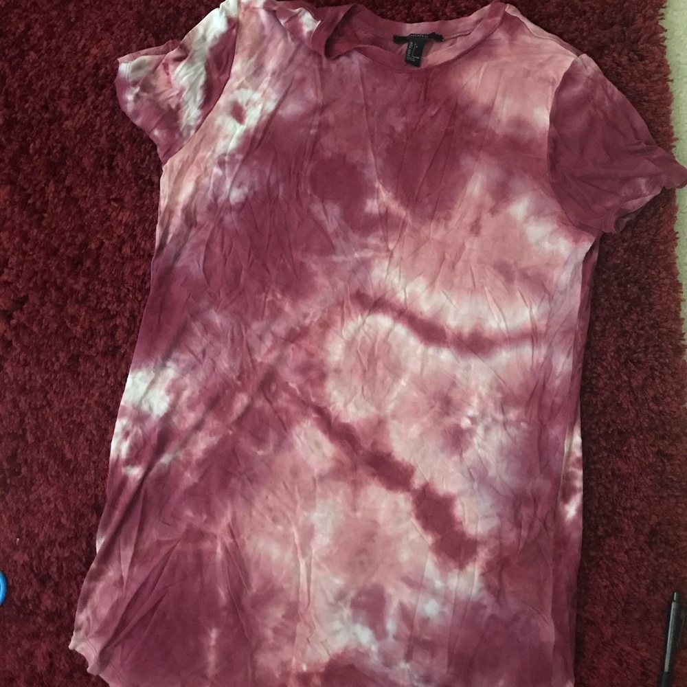 Burgundy Tye Dye T-Shirt dress